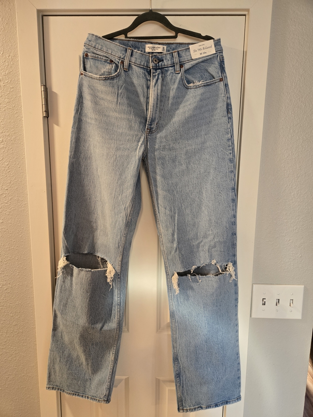 Straight Leg Women's Distressed Jeans